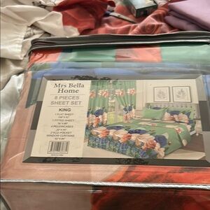 Green Floral 8-Piece King Sheet Set